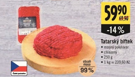 Biftek tatarský Od řezníka na gril Albert