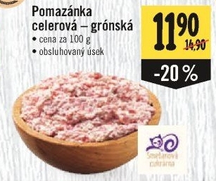 Celerová pomazánka - grónská Smetanová cukrárna