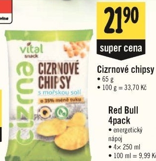 Cizrnové chipsy bez lepku Vital snack