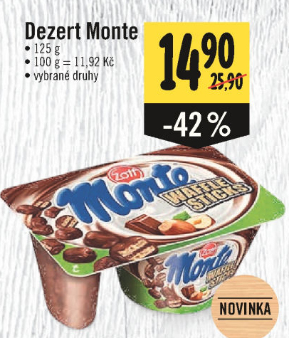 Dezert se sušenkami Monte Zott