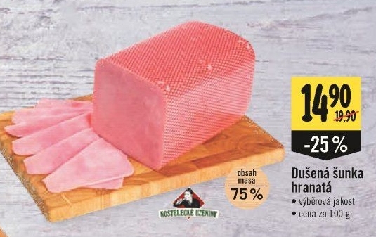 Dušená šunka hranatá Kostelecké uzeniny
