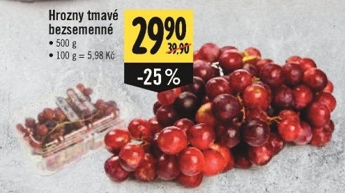 Hrozny modré bezsemenné