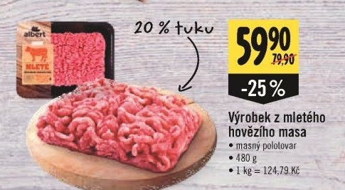 Mleté maso hovězí Albert