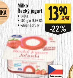 Ochucený jogurt řecký 0% Milko