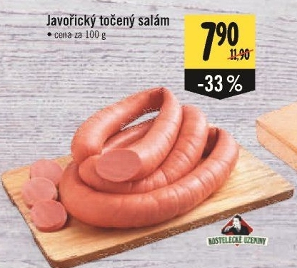 Salám javořický točený Kostelecké uzeniny