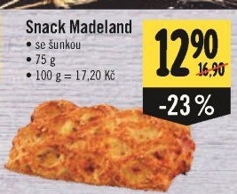 Snack Madeland se šunkou Madeta
