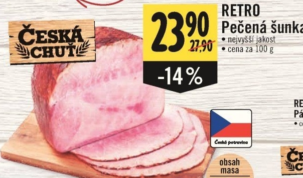 Šunka pečená nejvyšší jakosti Retro Česká chuť