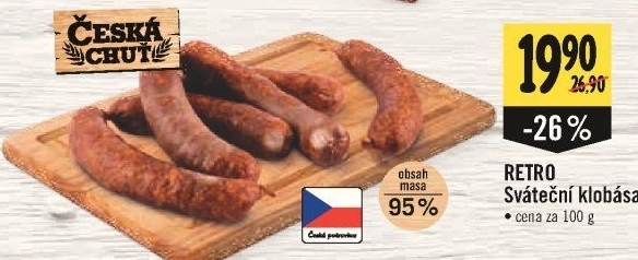 Sváteční klobása Retro Česká chuť