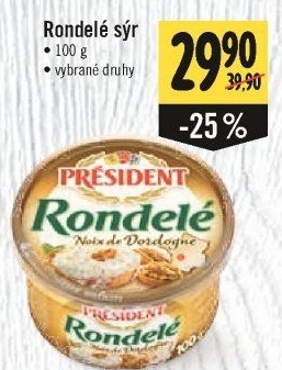 Sýr termizovaný Rondelé President