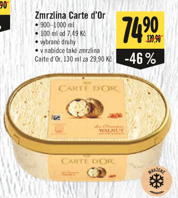 Zmrzlina ve vaničce Carte D'