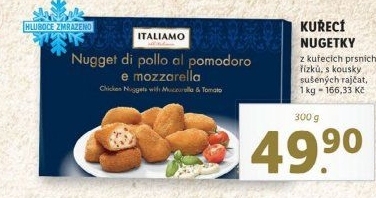 Kuřecí nugetky mražené Italiamo - Lidl akcniletaky.com
