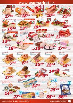 akční leták ESO MARKET 9.10.2019-20.10.2019