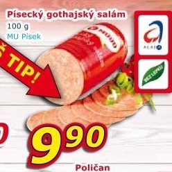 Salám Gothaj Maso uzeniny Písek