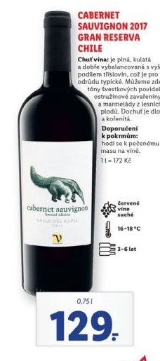 Víno Cabernet Sauvignon Gran Reserva V Selection