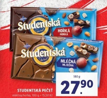 Čokoláda Studentská pečeť Orion