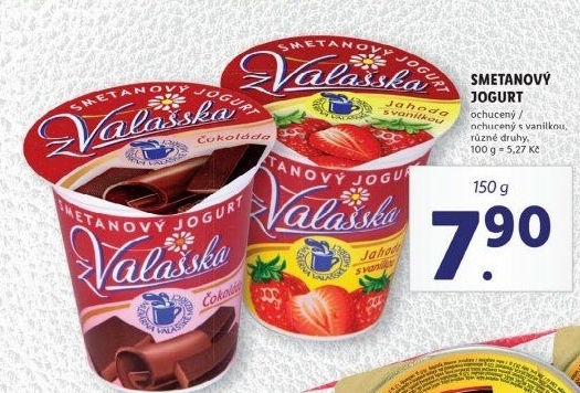 Jogurt smetanový ochucený z Valašska Mlékárna Valašské Meziříčí