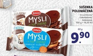 Ovesné sušenky Mysli na zdraví Emco