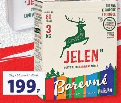 Prací prášek mýdlový Jelen