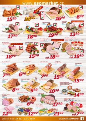 akční leták ESO MARKET 23.10.2019-3.11.2019