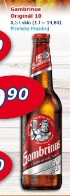 Pivo světlé výčepní Originál 10° Gambrinus