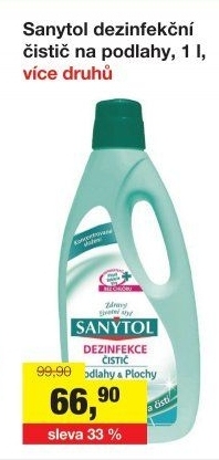 Dezinfekční univerzální čistič na podlahy Sanytol