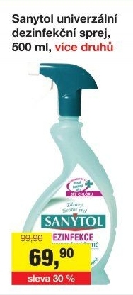 Dezinfekční univerzální čistič ve spreji Sanytol