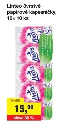 Papírové kapesníčky 3vrstvé Linteo