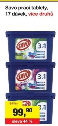 Prací kapsle bez chloru Savo