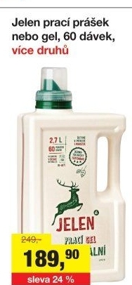 Prací prášek mýdlový Jelen
