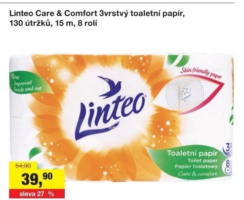 Toaletní papír 3vrstvý Linteo