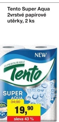 Utěrky kuchyňské 2vrstvé Super Aqua Tento