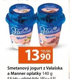 Jogurt smetanový ochucený Manner z Valašska Mlékárna Valašské Meziříčí