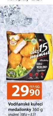 Medailonky kuřecí smažené mražené Vodňanské kuře
