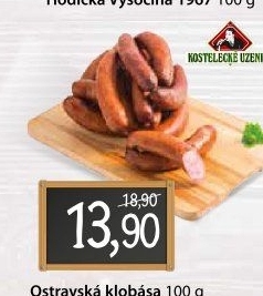 Ostravská klobása Kostelecké uzeniny