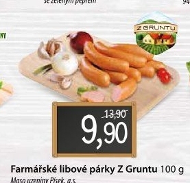 Párky farmářské libové Z Gruntu