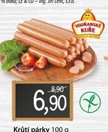 Párky krůtí Vodňanské kuře