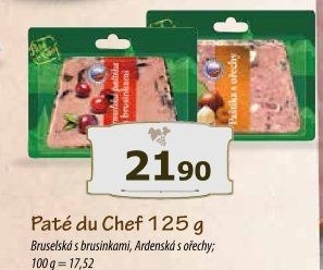 Paštika bruselská s brusinkami Pâté du Chef