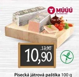 Paštika játrová písecká Maso uzeniny Písek