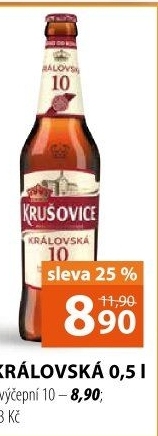 Pivo Královská 10° Krušovice