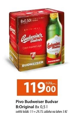 Pivo světlý ležák B: Original Budweiser Budvar