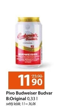 Pivo světlý ležák B: Original Budweiser Budvar