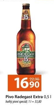 Pivo světlý ležák Extra hořký Radegast