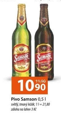 Pivo světlý ležák Samson