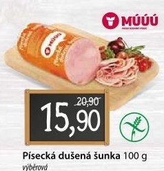 Šunka dušená písecká výběrová Maso uzeniny Písek