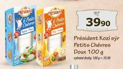 Sýr kozí Petits Chévres Doux Président