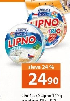 Tavený sýr Jihočeské Lipno Madeta