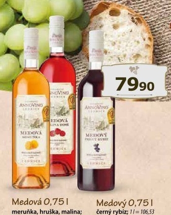 Vinný nápoj medový ovocný Vinařství Annovino Lednice