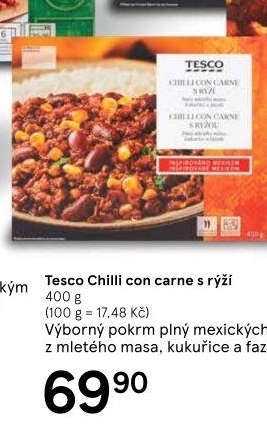 Chilli Con Carne s rýží Tesco