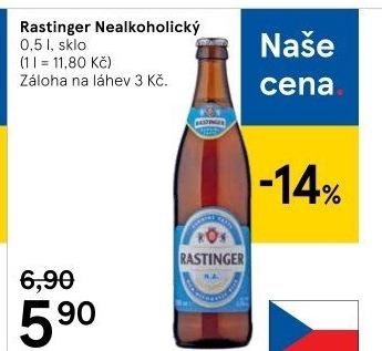 Nealkoholické pivo Free Rastinger