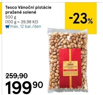 Pražené pistácie Tesco